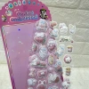 diy cartoon flocked 3D embossed stickers for mobile phone decoration, soft and cute 3D embossed flocked stickers Item Picture